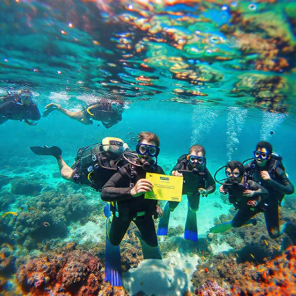 Фото по теме: Как получить первый сертификат дайвера PADI Open Water в Таиланде цены